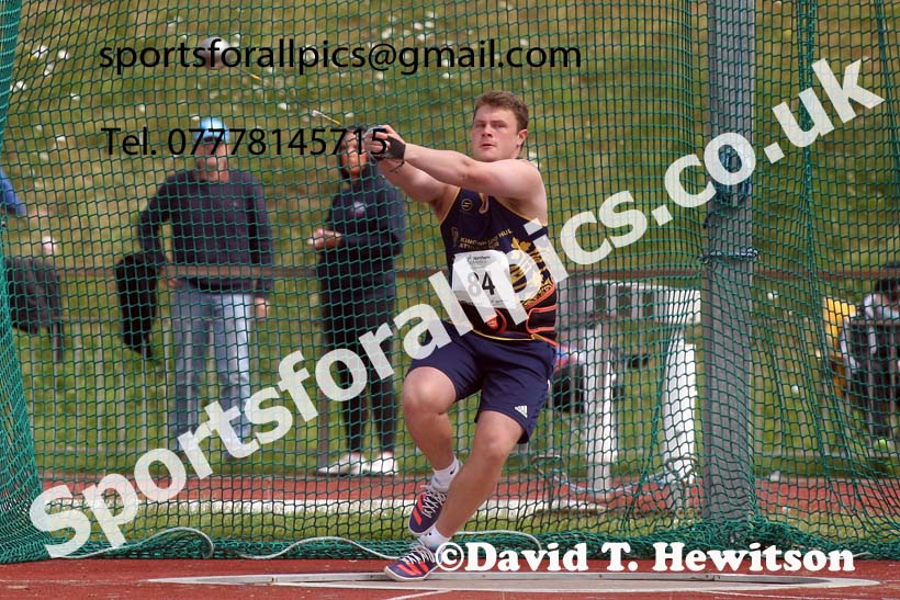 Senior mens hammer, 2022 Northern Senior and Under-20 Champs., Wavertree Athletics Centre, Liverpool. Photo: David T. Hewitson/Sports for All Pics